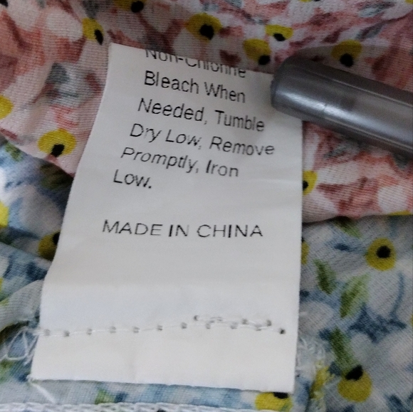 Shein Colorblock Floral Babydoll Dress Women's M Multicolor Artsy Cottagecore - Picture 9 of 9